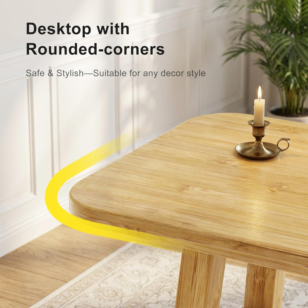 39.4" Solid Bamboo Entryway Console Table, Sofa Table Behind Couch, Narr...