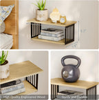 Floating Nightstand Set of 2, 2-Tier Floating Shelves Wall Mounted,Floating Bedside Table Wall Shelf,Display Wall Shelves for Bedroom,Living Room, Bathroom, Kitchen, Natural