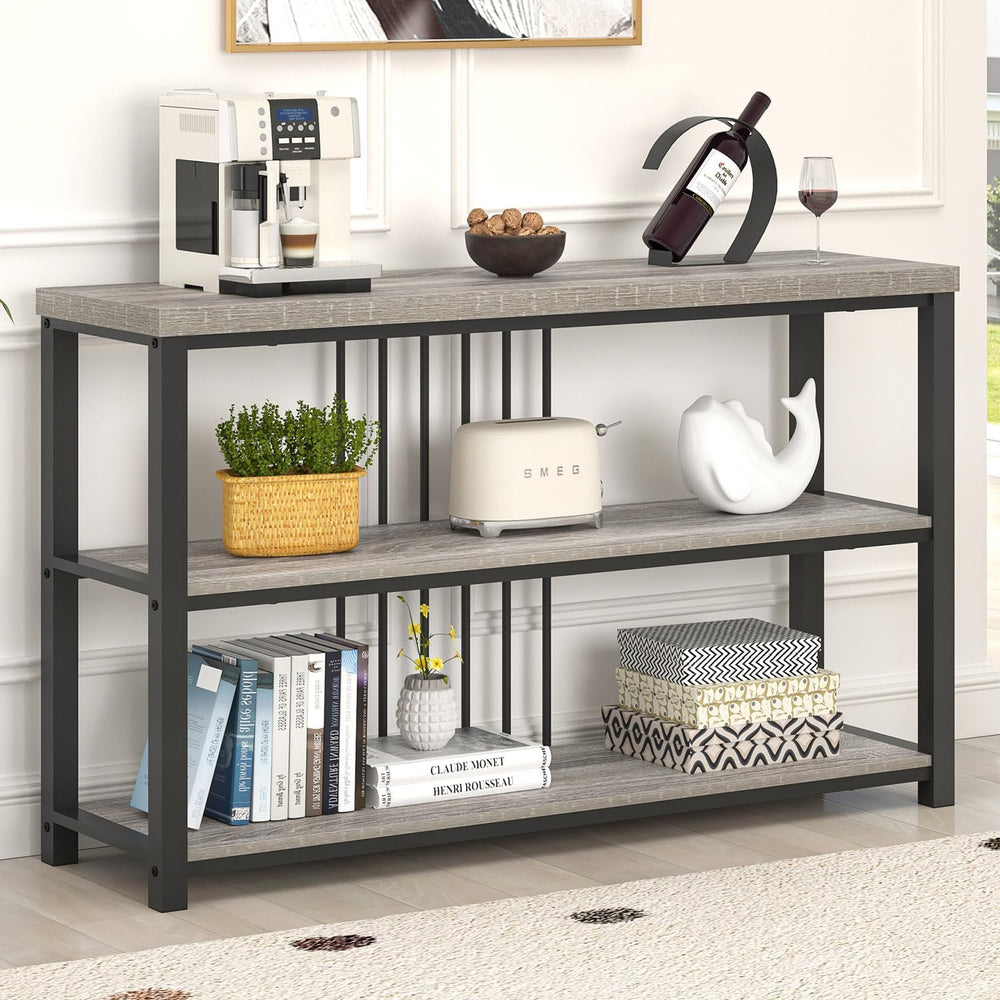 FOLUBAN Console Tables for Entryway, Sofa Table with 3 Tier Storage for Livin...