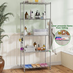 Storage Shelves,21.3" W x 11.8" D x 58.5" H Wire Shelving Unit Loads 550LBS,5-tier Adjustable Metal Utility Shelf,Garage Shelves with Liner and Hooks,Home Storage Rack for Kitchen,Laundry,Pantry