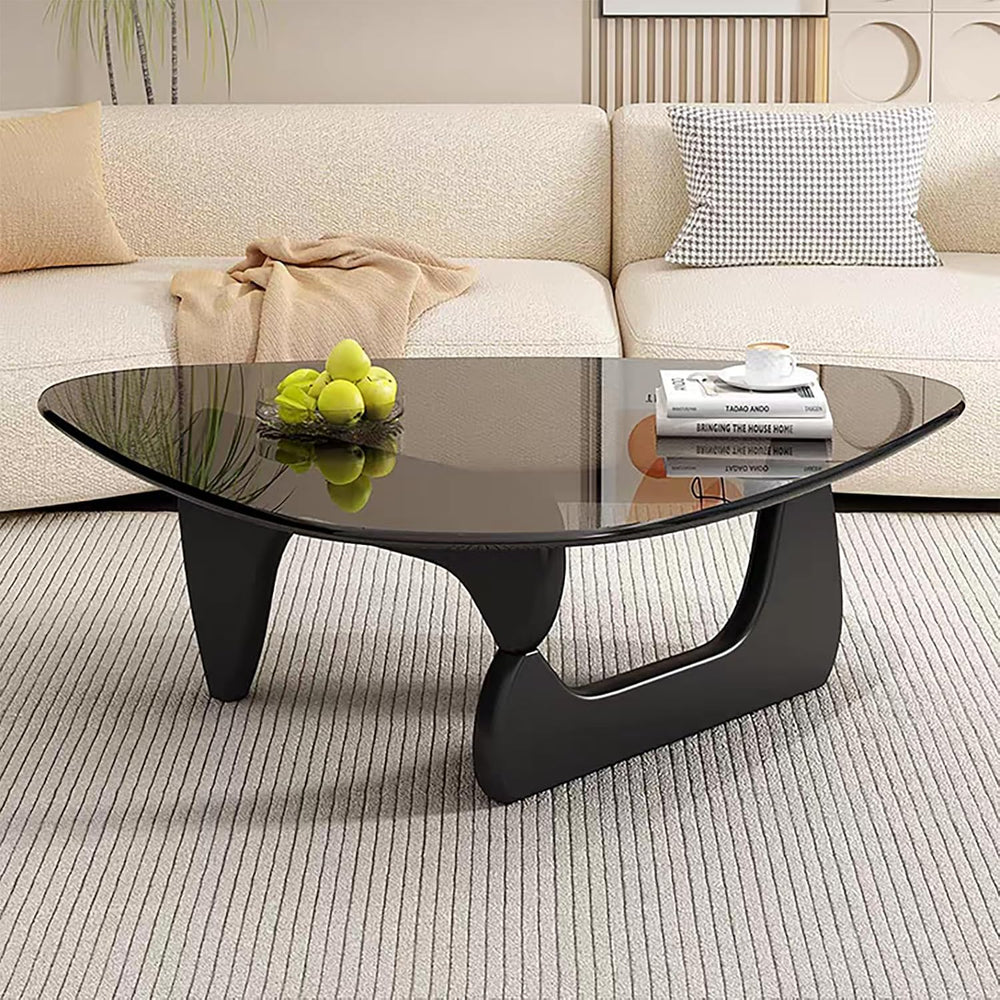 Modern Glass Coffee Table for Living Room, Mid Century Coffee Table, Small Co...