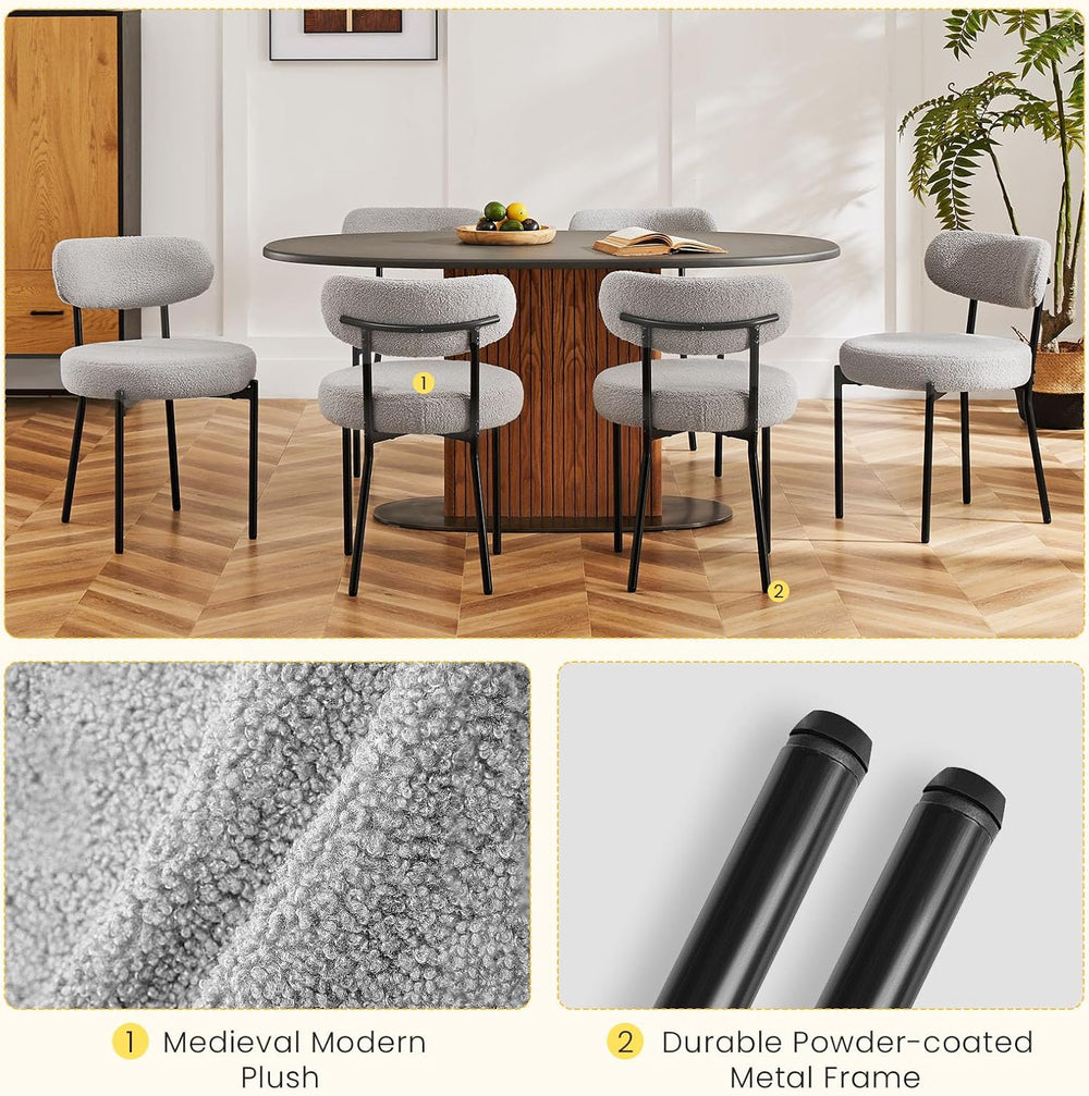 NEWBULIG Dining Chairs Set of 4, Mid Century Modern Dining Room Kitchen Side ...