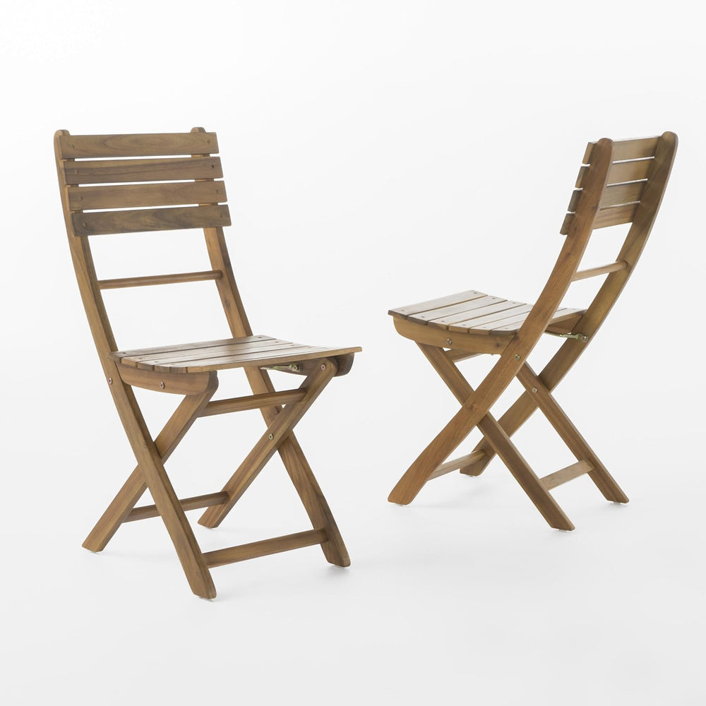 Christopher Knight Home Positano Outdoor Acacia Wood Foldable Dining Chairs, ...