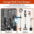 Weed Eater Hanger -1 Pack Heavy Duty Trimmer Rack Wall Mount for Grass Trimmer, Garden Tool Rack/Bracket, Wall Mount Tool Hanger, Shed Storage, Weed Wacker Holder