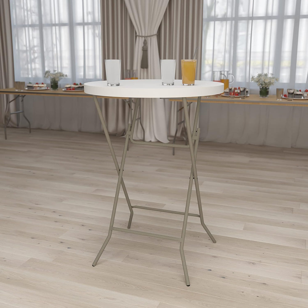 Flash Furniture Kathryn 31.5" Round All-Occasion Folding Bar Height Tabl...