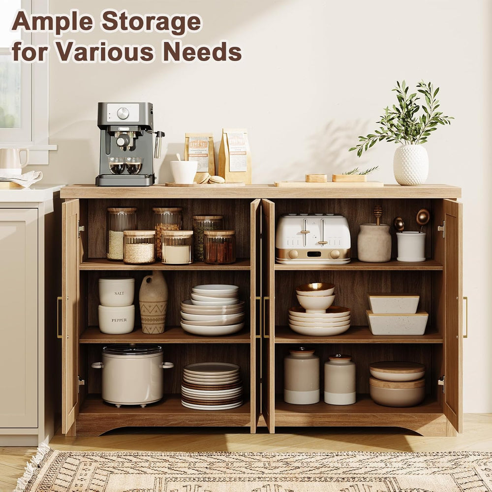 Memobarco Fluted Buffet Cabinet with Storage Accent Sideboard,Modern Credenza...
