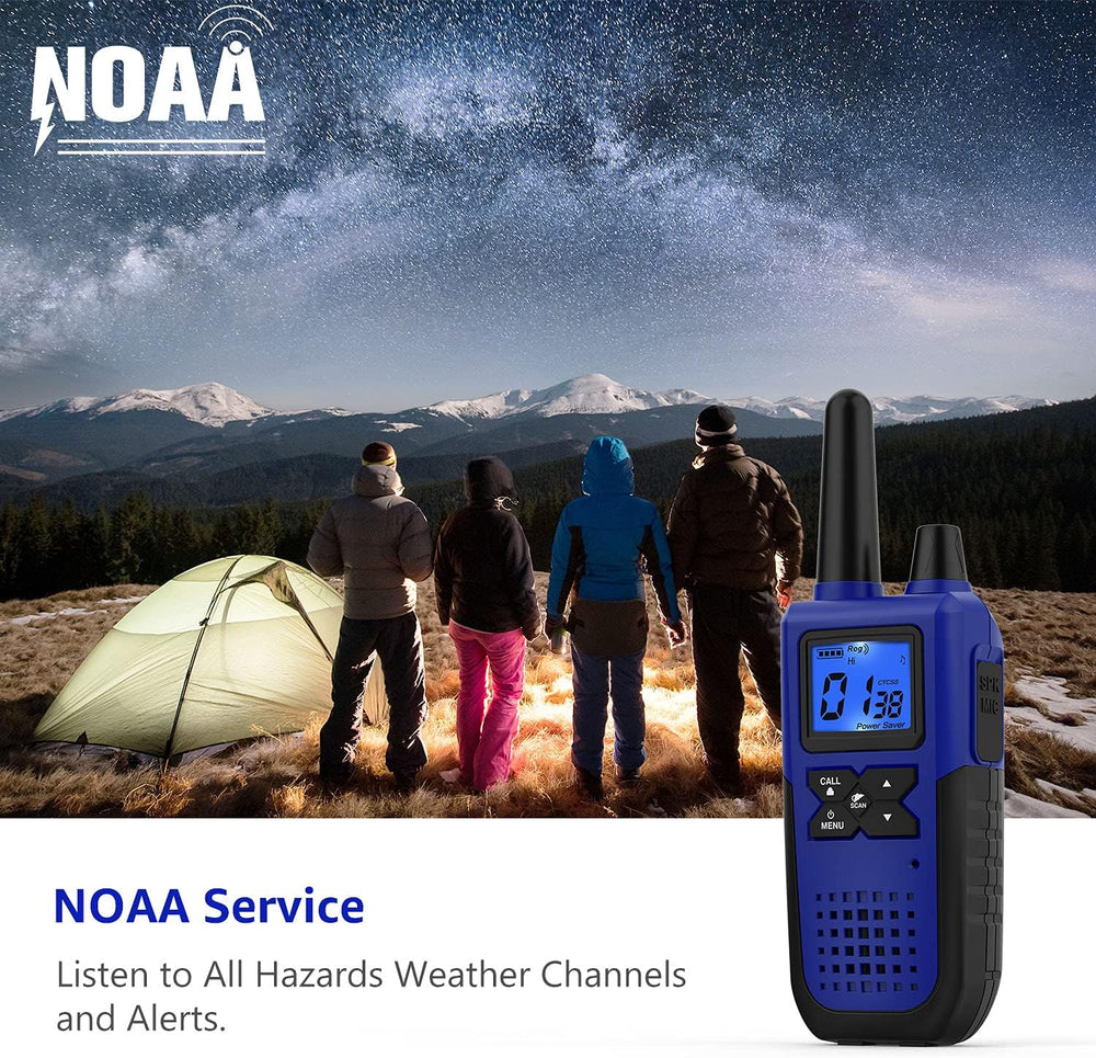 Topsung Walkie Talkies Long Range FRS IVOX NOAA 1800mAh ‌LiPo HD Loud Sound
