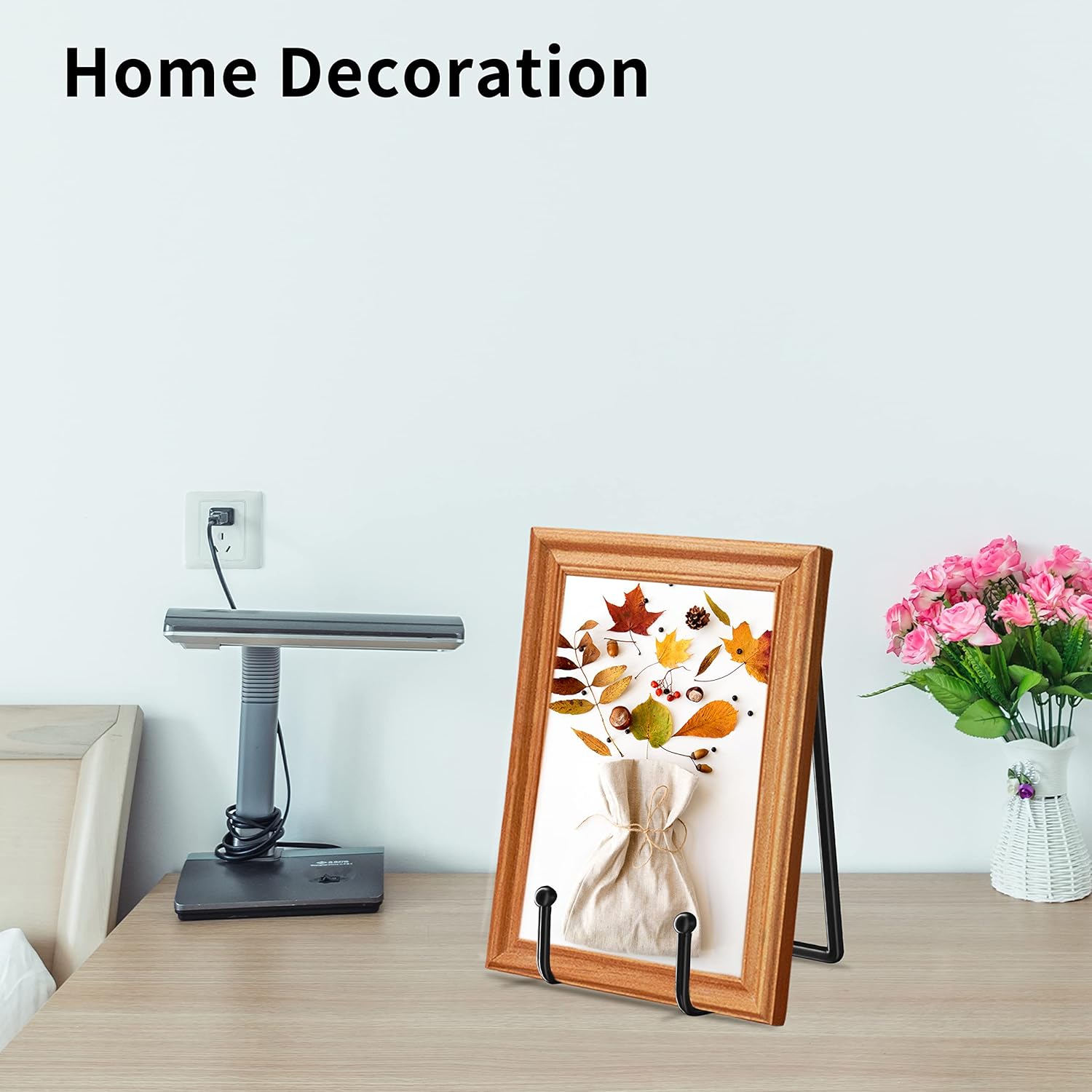 Decolore 5 Pack 4.5 Inch Display Stands Black Iron Easel for Plate Stand Plate Holder for Picture, Decorative Plate, Photo Easel, Artistic Work Display Stand, Picture Frames