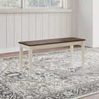 Signature Design by Ashley WhiteOwing Bench, 44.25" W x 16.25" D x4.25 H, White