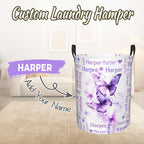 Custom Name Laundry Hamper, Personalized Laundry Baskets with Name for Boys Girls Women Men, Customized Collapsible Dirty Clothes Hamper Easy Storage Gifts for Bedroom Bathroom Living Room