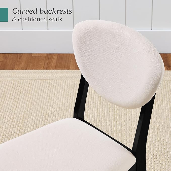 Best Choice Products Dining Chairs Set of 2, Mid-Century Modern Upholstered W...