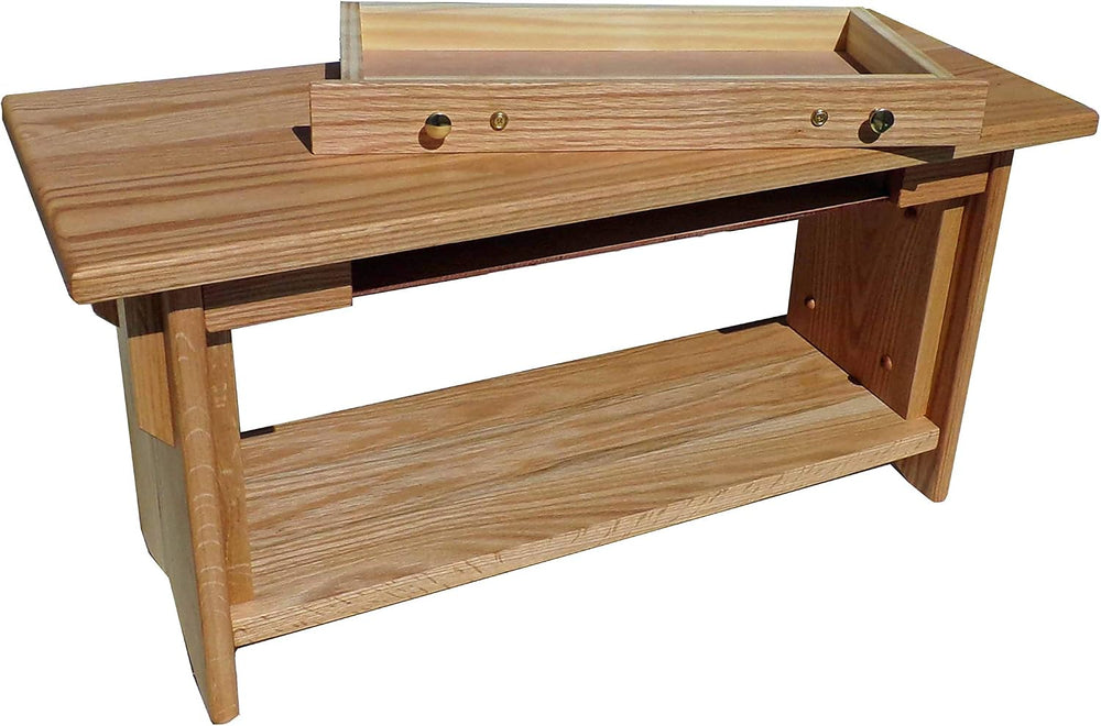 Meditation Bench ~ 14" Tall Personal Altar Table by EarthBench: RED Oak ...