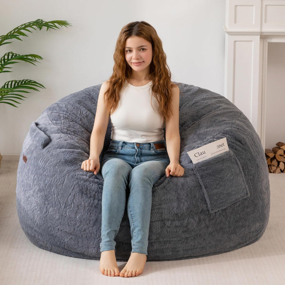 MAXYOYO Bean Bag Chair, Soft Bean Bag Sofa with Supportive Foam Filling | Plu...