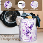 Custom Name Laundry Hamper, Personalized Laundry Baskets with Name for Boys Girls Women Men, Customized Collapsible Dirty Clothes Hamper Easy Storage Gifts for Bedroom Bathroom Living Room