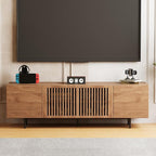 Modern TV Cabinet for 70-inch TV, TV Table with Large Storage Space, TV Cabinet Media Console for Living Room and Bedroom, 180 cm, Walnut Color (70.87“)