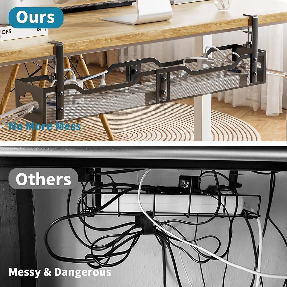 Under Desk Cable Management Tray 32'', Cable Management Under Desk No...