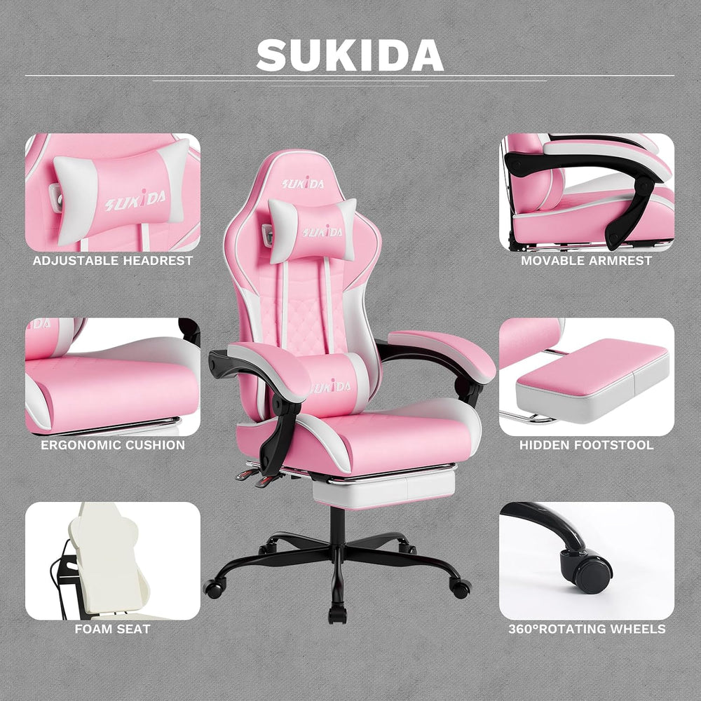 Ergonomic Video Gamer Chairs Gaming Computer Chairs Gamer Chairs for Adults M...