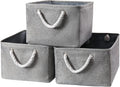 combocube 15.7 x 11.8 x 8.2 Inch Fabric Storage Bins for Shelves, Linen Storage Organizer Storage Basket with Ropes for Laundry, Home, Closet, Office, Clothes, Toys Organizer