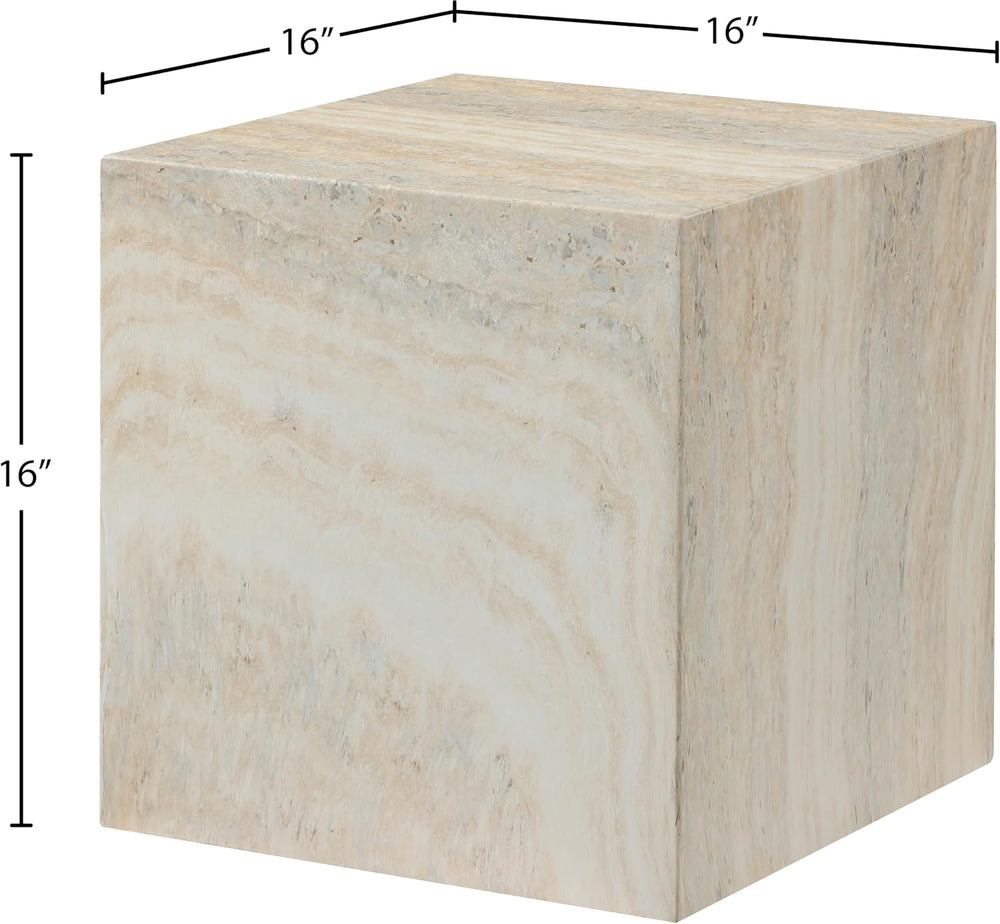 Meridian Furniture 99029Travertine-ET Piazza Collection Art Deco Indoor/Outdo...