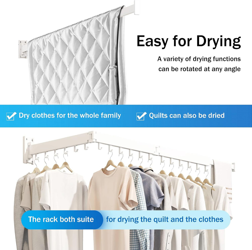 Clothes Drying Rack Wall Mounted,Drying Rack Clothing,Laundry Drying Rack Wal...