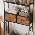 Over The Toilet Organizer,Bathroom Shelves Behind Toilet Organizer, Space-Saving Over Toilet Shelf for Bathroom Organizers and Storage