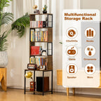 Aquzee DVD Shelf, Wooden CD Storage Rack, CD Holder with Adjustable Dividers, DVD Tower Rack, Media Storage Shelf for CDs/DVDs, Books, Video Games, Suitable for Living Room, Bedroom, Home Office
