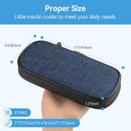 Insulin Pen Cooler Travel Case Diabetic Medication Insulated Cool Organizer with 2 Reusable Ice Packs for Insulin Pen and Other Diabetic Supplies, for the Daily Life and Trip (Dark Blue)