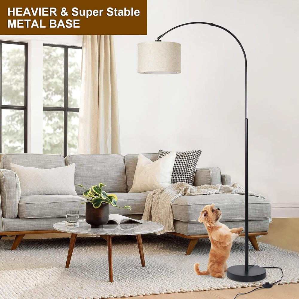 Seaside village Arc Floor Lamps for Living Room, Modern Standing Lamp with Ad...