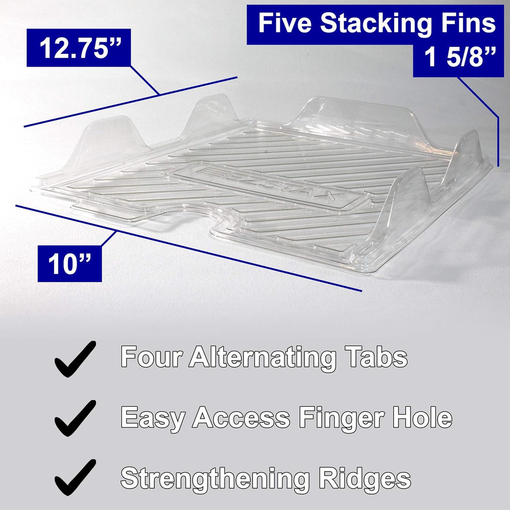 File Organizers - Letter Size, Stackable Trays for Desk - for Office Files, Mail, Documents - 48 Pack