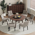 COLAMY Upholstered Dining Chairs Set of 2 with Mid Back and Wood Legs, Modern Accent Side Chairs for Living Room/Dining Room-Camel