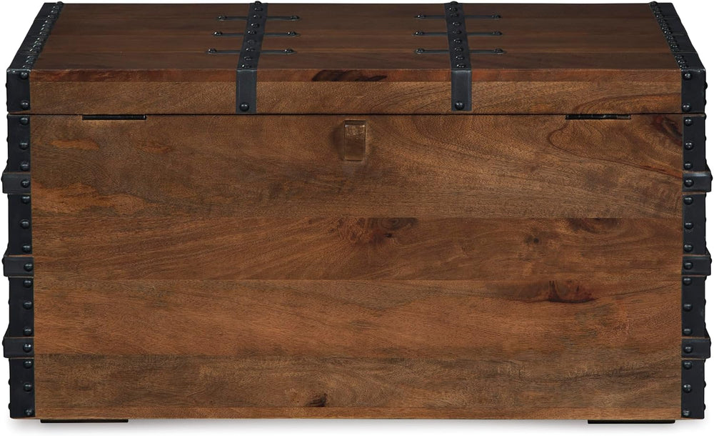 Signature Design by Ashley Storage Trunk Coffee Table, Brown, Kettleby | Coff...