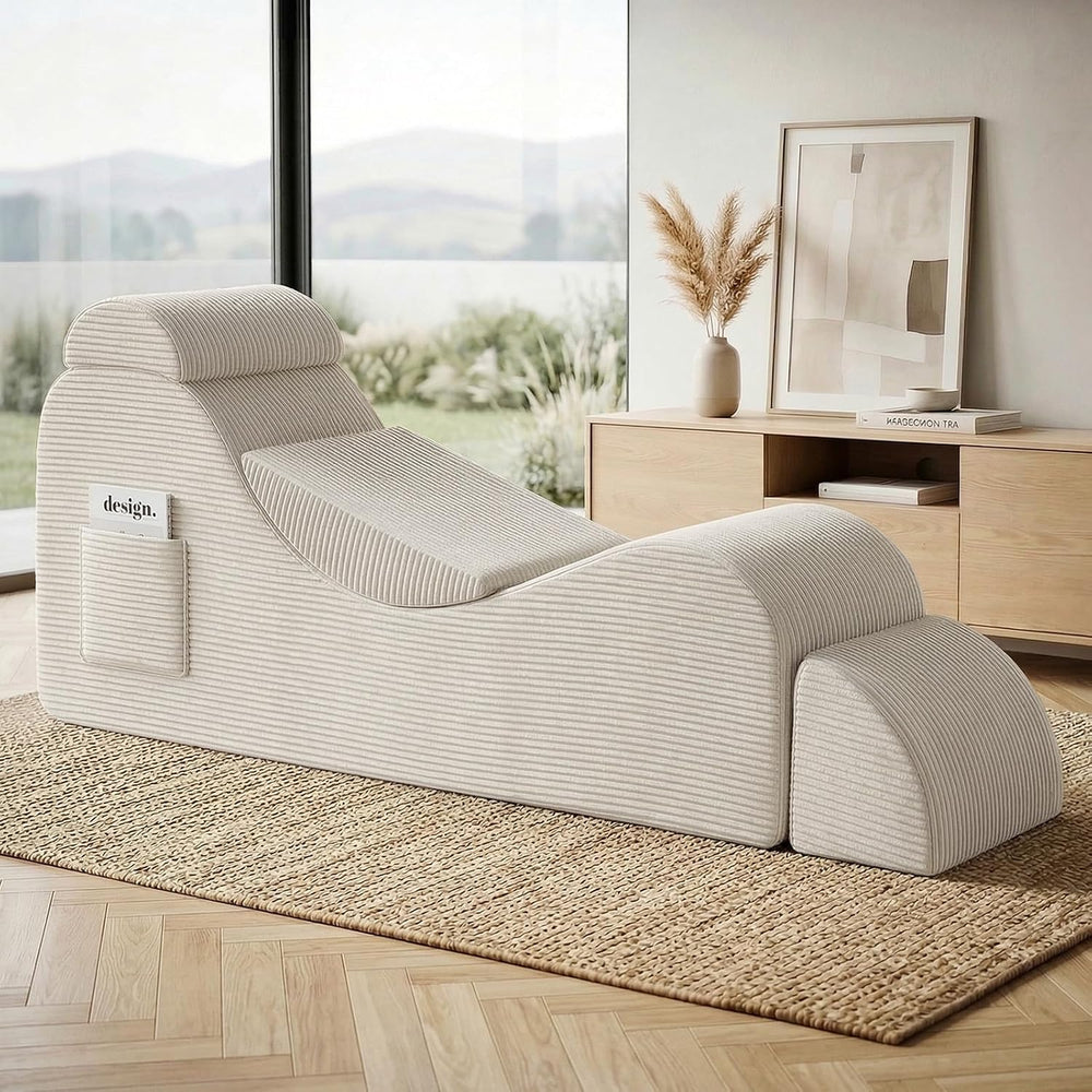Yoga Chair Lounge for Adult, Ergonomic Foam Chaise Lounge Chair Indoor with S...