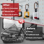 Melotough Zip Tie Organizer Zip Tie Holder,Wire Ties Keeper for Multi-Purpose Indoor and Outdoor Use,4Pcs