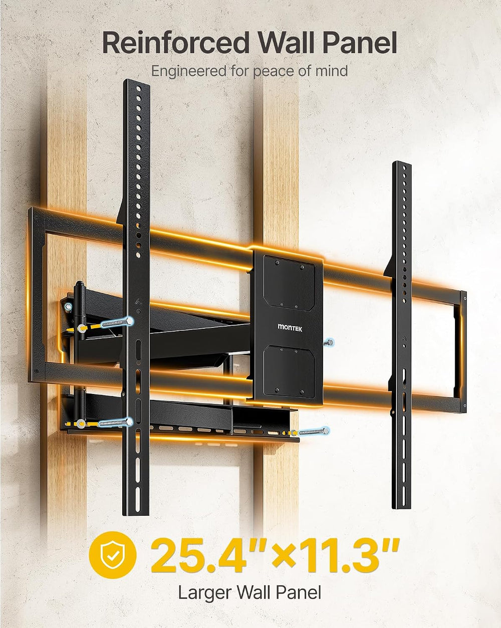 monTEK XL 40” Long Arm TV Wall Mount for 50-100 inch TVs up to 176 lbs | ±90°...