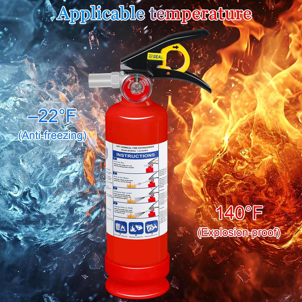 6-Pack Fire Extinguisher for Home, 2.5 lb 1-A:10-B:C Rated Dry Chemical Fire ...
