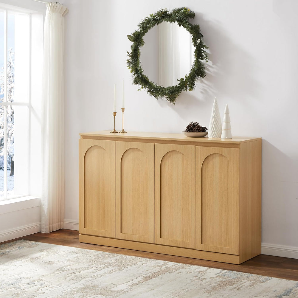 Crosley Furniture Marco Modern Sideboard Buffet Cabinet with Shelves, Dining ...