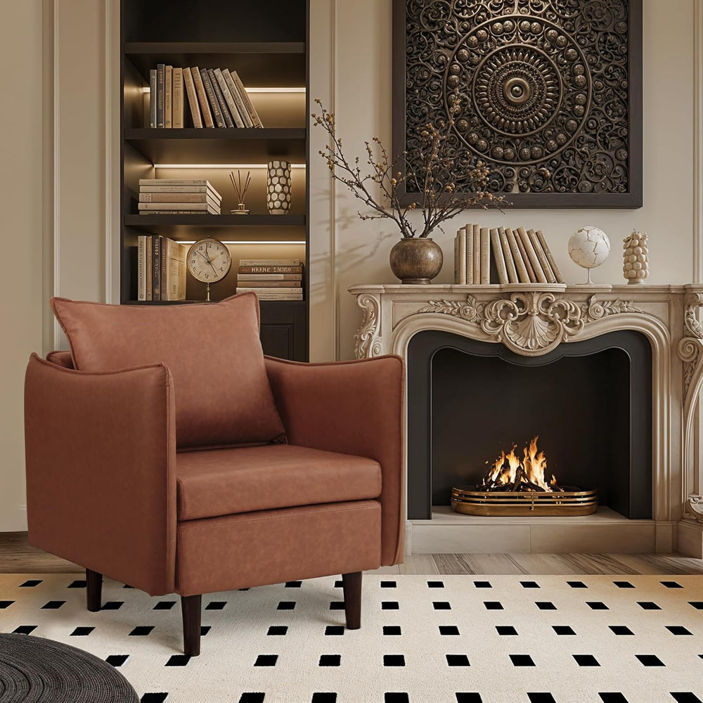 Sepnine Accent Chairs for Living Room Chairs Brown Reading Chair for Bedroom ...