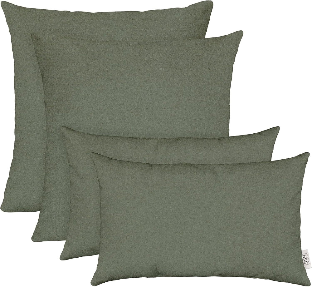 RSH DECOR Sunbrella Lumbar & Square Pillows Set of 4 | 20" x 12&quot...