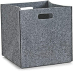 Zeller Basket, Microfiber, Grey, 32 x 32 x 32 cm