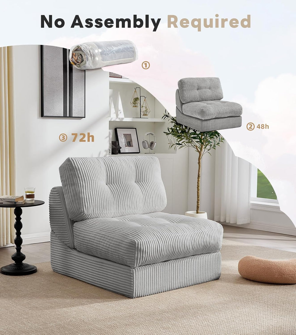 35.8'' Folding Sofa Bed, Convertible Sleeper Chair with Large Pillow,...