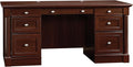 Sauder Palladia Executive Desk, L: 65.12" x W: 29.53" x H: 29.61", Select Cherry