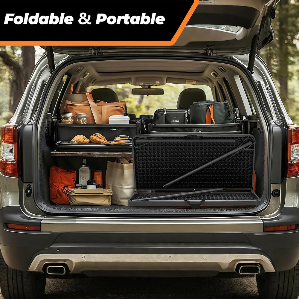 34" Folding Table, Portable Square Camping Card Table with Collapsible L...