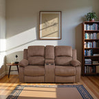 Recliner Sofa Set Couches for Living Room Chair Pineapple Velvet Fabric Living Room Furniture Sets, Adjusted Loveseat Reclining Couch Furniture Sofa Set for Theater Seating, Brown