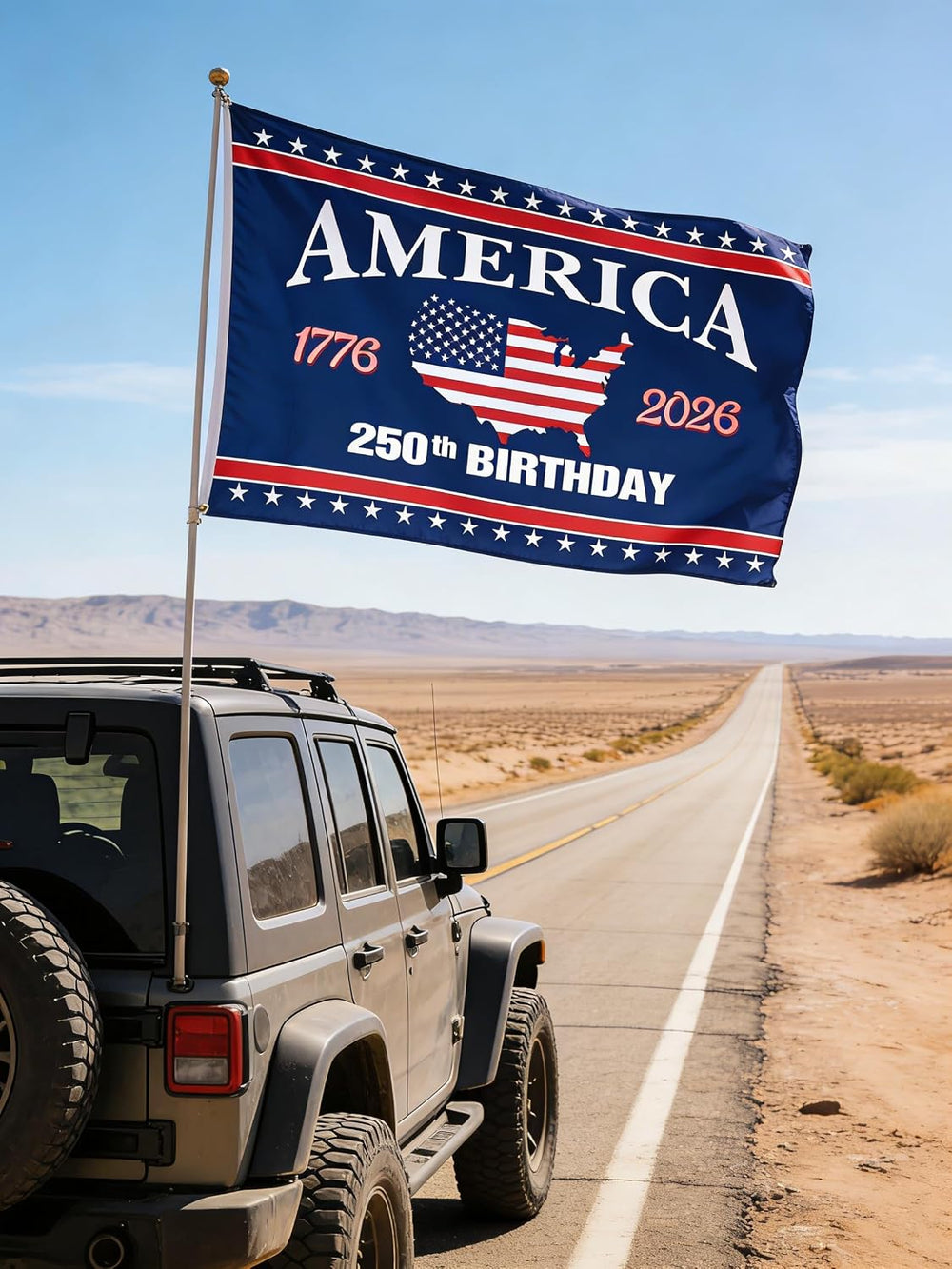 250 Anniversary USA Flag - 3x5 Ft Double Sided 3 Layers Patriotic Flags - 4th...