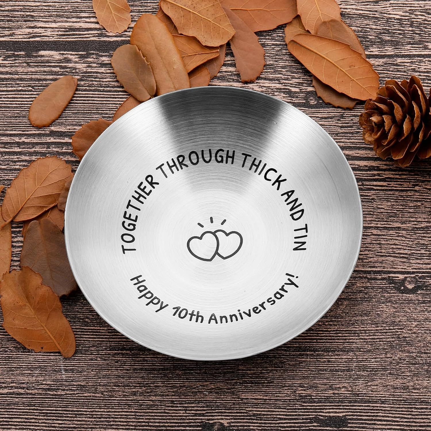 10 Year Anniversary Tin Gift for Her Him 10th Wedding Tin Gifts for Couple