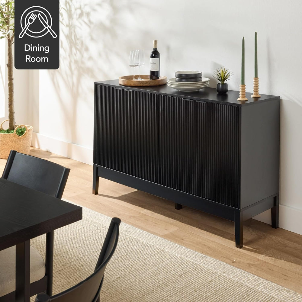 Best Choice Products 55" Modern 4-Door Sideboard Storage Cabinet, Buffet...
