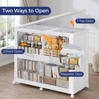 250GAL Extra Large Storage Bins with Lid, 1000Qt Stackable Closet Organizers and Drawers, Collapsible Storage Bins with Wheels, Folding Containers for Home, Kitchen Office, 5Pack White