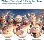 Six Snowmen Gaming Mouse Pad 35.4"x15.7"Desk Mat Anti-Slip Rubber Base & Durable Stitched Edges for Gamers Smooth Mouse Writing Surface for Desk Office/Home