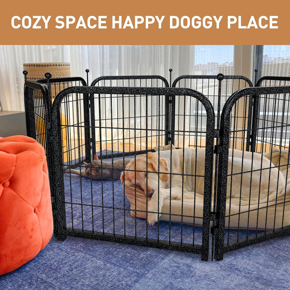 Metal Dog Playpen 40in H 32 Panels Heavy Duty Dog Fence