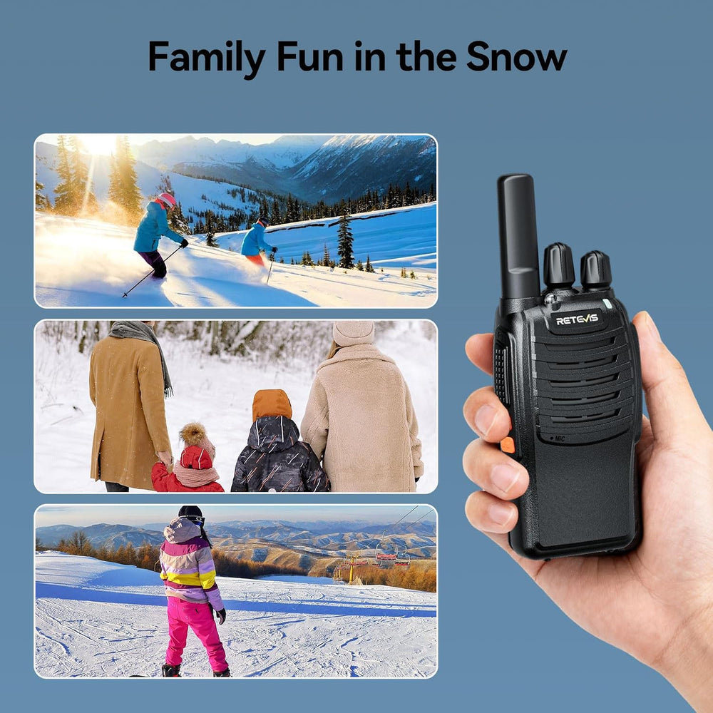 Retevis H-777 Rechargeable Walkie Talkies, Compact 2 Way Radio Flashlight